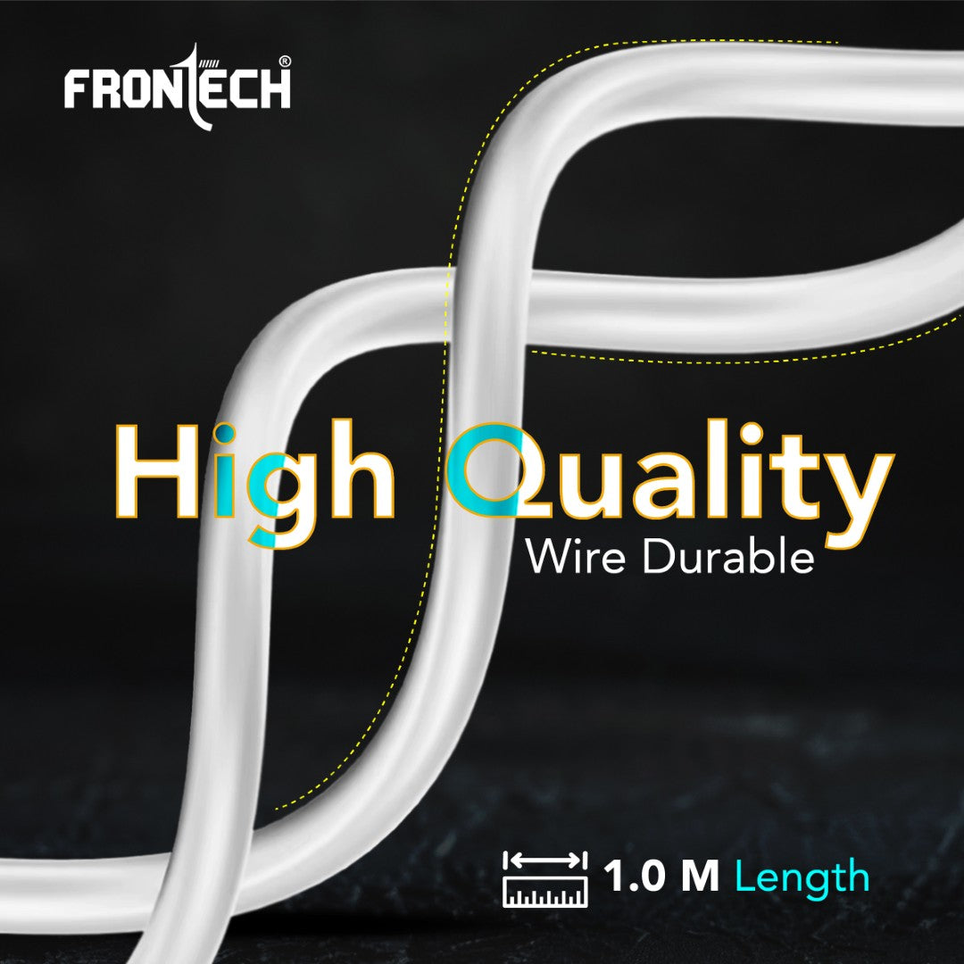 Frontech 12W Fast Charging 1M Braided USB to V8 Cable | Data Sync | Durable & Versatile (1021) Frontech 12W Fast Charging 1M Braided USB to V8 Cable | Data Sync | Durable & Versatile (1021)
